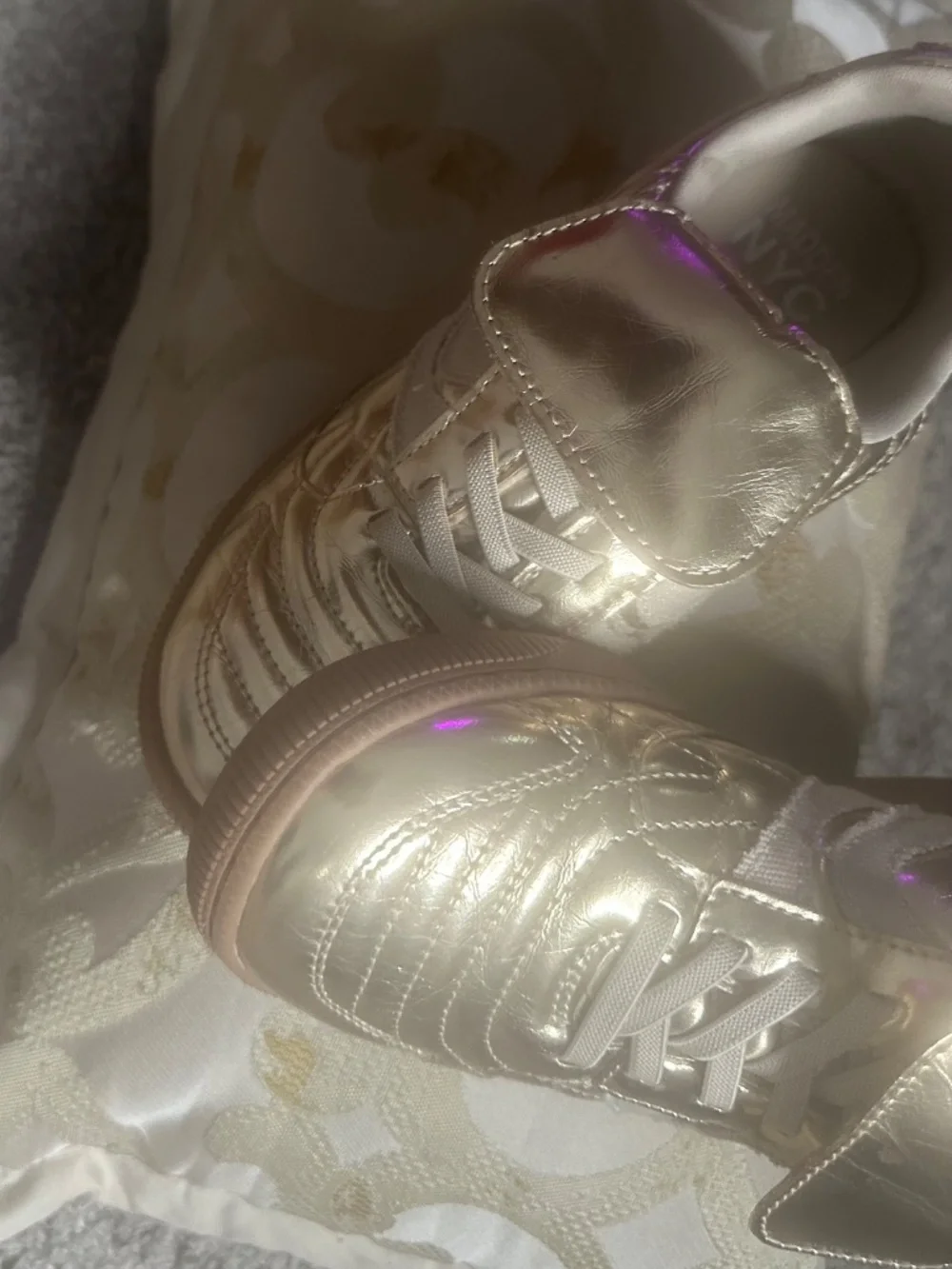 Back to School Special!! Gold Kids Sneakers.
